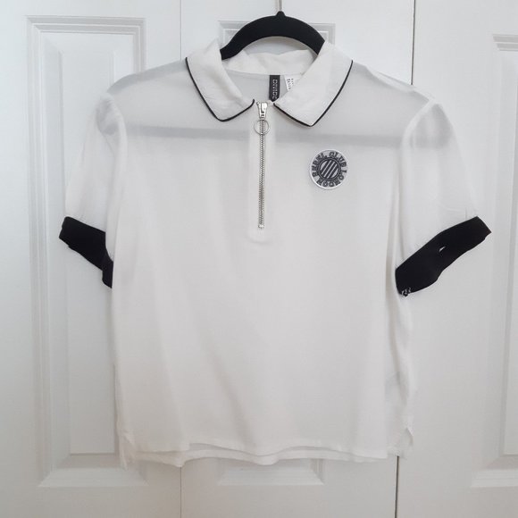 Forever 21 viscose collared short sleeve top S/P - Picture 2 of 14